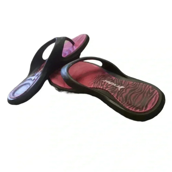 Rider Pink & Black Thong Sandal Size 36/6 - Picture 3 of 10